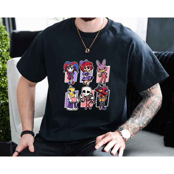 Digital Circus Pomni Cartoon Unisex T-Shirt Unisex T-Shirt, up to size 3XL.