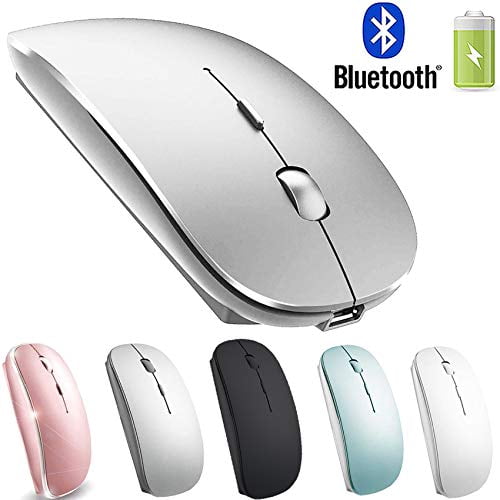 Rechargeable Bluetooth Mouse For Mac Ipad Macbook Wireless Bluetooth Mouse For Macbook Pro Macbook Air Windows Silver Walmart Com Walmart Com