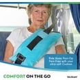 thumbnail image 2 of Comfort Cushion – Mastectomy Post-Surgery Pillow Pad to Help Prevent Seatbelt Pressure, Road Trip Relief After Hysterectomy, Pacemaker Chemo Port Surgery Chest Aqua Blue Color, 2 of 4