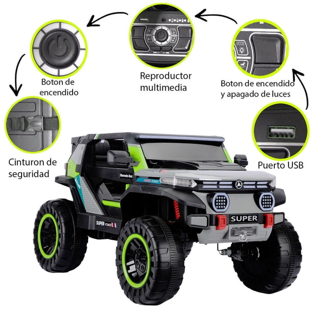 Montable Electrico GB Razer Land Rover Gris 12v