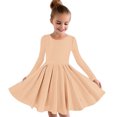 thumbnail image 4 of JUSLIO Girls Dresses Winter Ruched Casual Girl Dresses Long Sleeve Holiday Party Dresses, 4 of 9