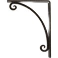 thumbnail image 4 of Ekena Millwork 1 1/2"W x 5 1/2"D x 8"H Legacy Wrought Iron Bracket, (Single center brace), Antiqued Warm Silver, 4 of 8