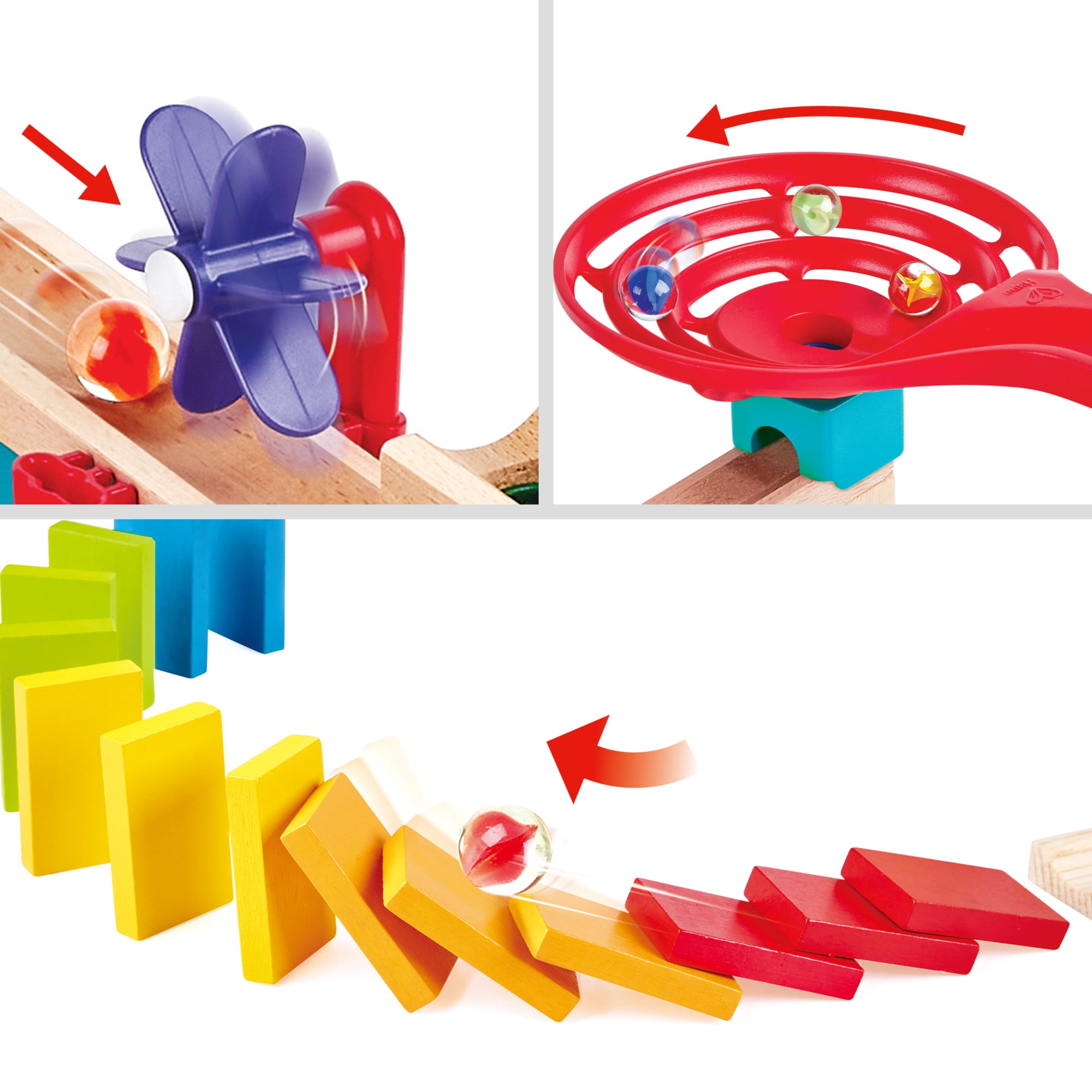 Hape Marble Run DIY Wood Building Racetrack, 81 Pieces