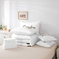 thumbnail image 6 of jejeloiu Jungle Cheetah Pattern 7-Piece Bedding Comforter Set,Lucky Letter Print King Bedding Sets For Men Women Reversible, 6 of 8