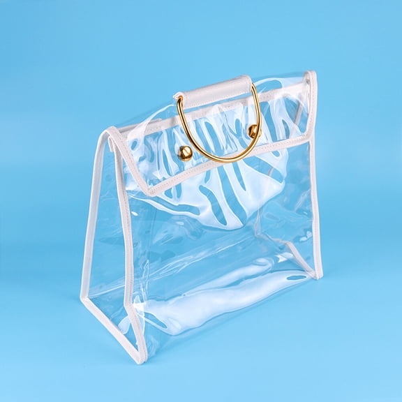 Soimiss Clear Hanging Storage Bag Tote for Women Handbag Organizer Protector Holder 1 Set