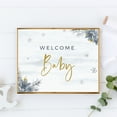 thumbnail image 2 of Koyal Wholesale Unframed Winter Watercolor Snowflakes and Gray Florals Sign, Welcome Baby, 1- Pack, 2 of 5