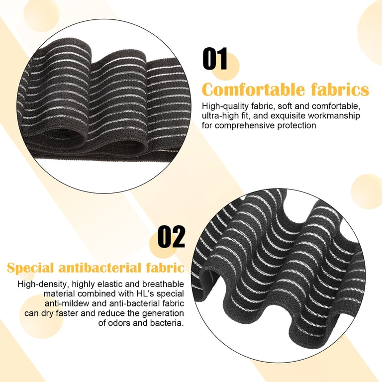 Sixwipe Elastic Knee Wraps, 4-Pack Compression Bandages photo 5