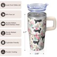 thumbnail image 3 of 20OZ Dog Pattern Christmas Tumbler with Handle Stainless Steel Double Wall Cup Unique Birthday Christmas Gifts for Dog Lovers Women Men Maintains Drink Temperature All Day, 3 of 6