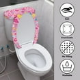 thumbnail image 3 of Renewold Fashion Toilet Lid Cover Round with Elastic Bottom Valentine's Day Decorations Colorful Hearts Toilet Lid Dust Cover and Toilet Tank Lid Cover Set of 2, 3 of 6