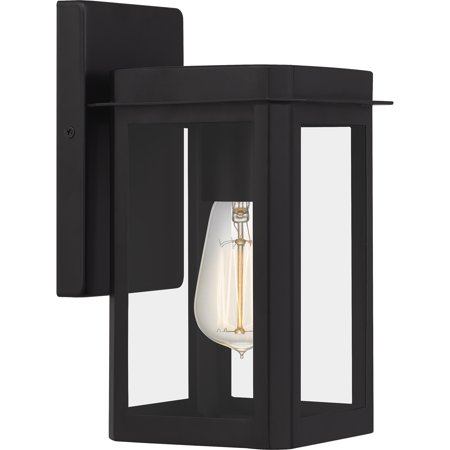 Ashley Harbour Piper 1-Light Matte Black Outdoor Wall Lantern