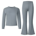 thumbnail image 6 of Gubotare Big Girl Joggers and Sweatshirt Girls Fall Outfit Teen 2 Piece Sweatshirt and Sweatpant Tracksuit Fashion Cute Clothes Size 9-10 (Grey,9-10 Years), 6 of 6