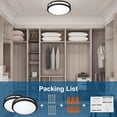 thumbnail image 3 of OOWOLF 2-Pack 36W 13inch LED Flush Mount Ceiling Light Fixture Dimmable Matte Black, Easy to Install LED Ceiling Lamp Fixture Wit, 3 of 8