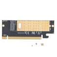 thumbnail image 2 of Pcie NVMe M.2 SSD Adapter Card Plug And Play M.2 NVMe SSD M Key To PCIe 3.0 X16 Card For 2230 2242 2260 2280 M.2 SSD, 2 of 8