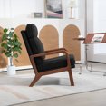 thumbnail image 6 of Triple Tree Mid-Century Boucle Polyester Rubberwood Accent Chairs with Solid Wood Frame, Black, 6 of 8