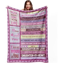 Daughter in Law Gifts, Gifts for Daughter in Law, to My Daughter-in-Law Blanket, Birthday Gift for Daughter in Law, Birthday, Valentine''s, Anniversary, Wedding Day, Flannel Throw Blankets 60"X50"