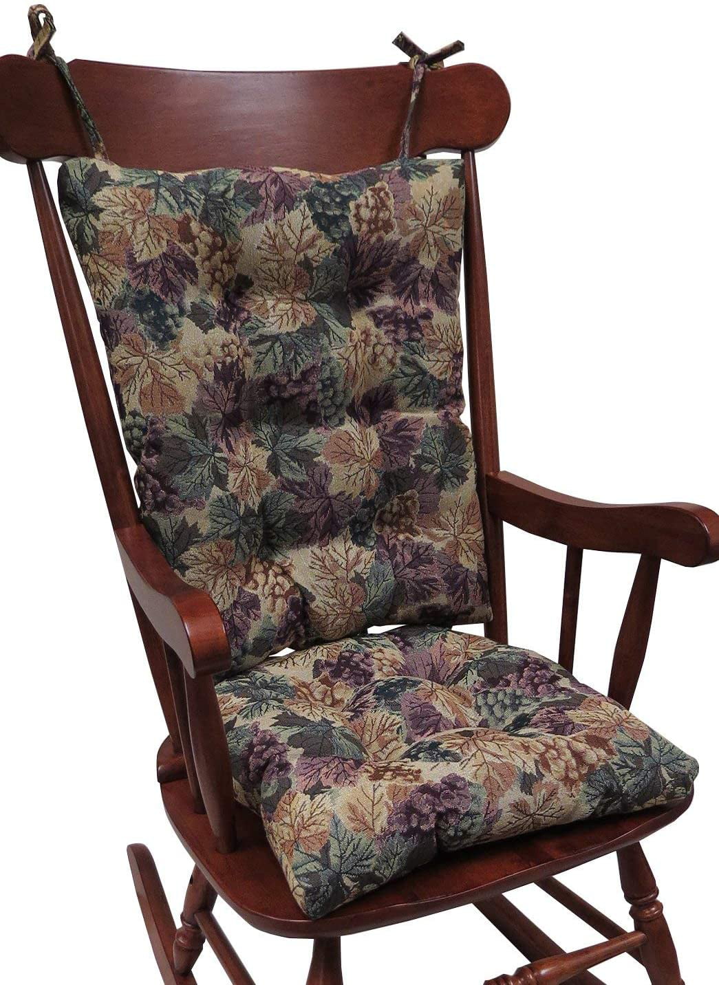 Gripper Non-slip Cabernet Tapestry Jumbo Rocking Chair Cushions 80 Polyester for sale online 