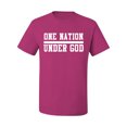 thumbnail image 2 of Wild Bobby One Nation Under God Inspirational/Christian Men Graphic Tee, Fuschia, X-Large, 2 of 5
