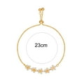 thumbnail image 6 of Naierhg Women Bracelet Flower Five-pointed Star Cubic Zirconia Jewelry Exquisite Long Lasting Bangle for Party, 6 of 8