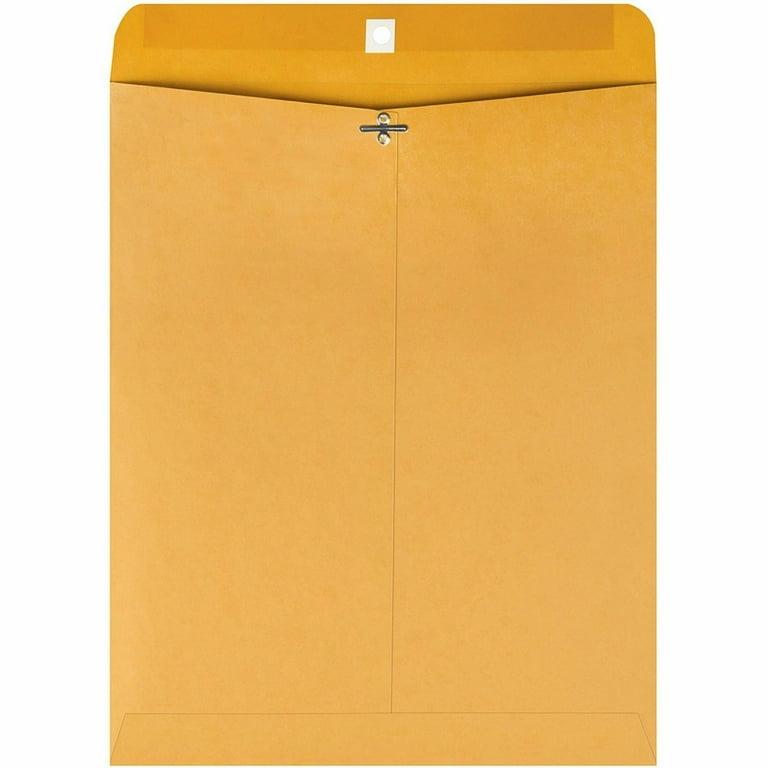 Clasp Envelope, 32 lb Bond Weight Kraft, #14 1/2, Square Flap, Clasp/Gummed Closure, 11.5 x 14.5, Brown Kraft, 100/Box