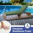 thumbnail image 5 of Chaise Lounge Cushions Outdoor, Waterproof Lounge Chair Cushion, 72x 21x 3 Inch Outdoor Chair Cushions with Ties, High-Density Foam Patio Lounge Chair Pads for Lawn, Pool & Beach, Forest Green, 5 of 14