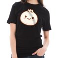 thumbnail image 3 of Cartoon Dumpling Graphic Design Unisex Lane Seven Ring Spun Combed Cotton Short - Black 2XL, 3 of 4