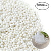 3000 PCS 2.5-3MM Water Beads Crystal Mud Crystal Water Gel Beads Soil Beads Crystal Soil Plant Flower Jelly Crystal Soil Mud Water Pearls Gel Beads Balls for Kids Vases(White)