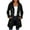 Black, variant on Busydd Jackets for Women Solid Color Long Sleeve Trench Coat Casual Windproof Button Adjustable Waistband Hooded Womens Coat with Pockets M