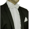 thumbnail image 2 of White VELVET Bow Tie and Pocket Square Set, 2 of 2