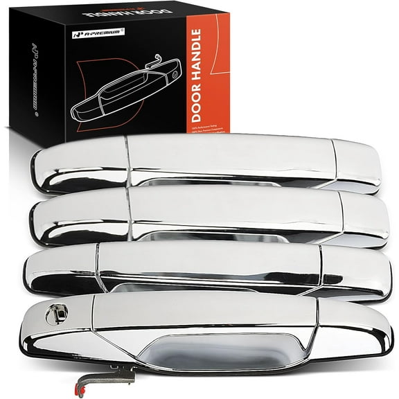 A-Premium - Exterior Door Handles Front Rear Driver Passenger - Compatible with 2007-2014 Chevy Silverado Suburban Tahoe Avalanche & GMC Sierra Yukon & Cadillac - Replace# 22738722 22738721 25960521