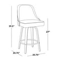 thumbnail image 3 of LumiSource Studded Marcel 27" Fixed-Height Counter Stool - Set of 2, 3 of 11