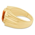 thumbnail image 3 of AFFY 8x10 mm Simulated Birthstone Men's Ring Citrine In 14K Yellow Gold Plated 925 Sterling Silver. Ring Size 12, 3 of 6