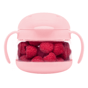 Ubbi Tweat Spill-Proof Snack Container for Toddlers & Kids, BPA-Free, Blush Pink