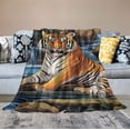 thumbnail image 2 of COMIO  Tiger Blanket Tiger Throw Blankets Cozy Flannel Blanket Plush Lightweight Blanket Tiger Decor Bedding Gifts for Men Women Girls Boys Kids Teens Adults for Couch Sofa Bed, 2 of 6