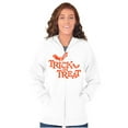 thumbnail image 3 of Happy Halloween Trick or Treat Bats Zip Up Hoodie Men's Women's Brisco Brands S, 3 of 6