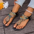 thumbnail image 2 of Sandalias de Mujer Cómodas de Moda Casual Estilo Bohemio Zapatos de Playa Más Tamaño Primavera / Verano de Moda Doble Correa Sandalias, 2 of 9
