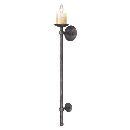 

Wall Sconces 1 Light With Moonlit Rust Finish Candelabra 5 inch 60 Watts - World of Lamp