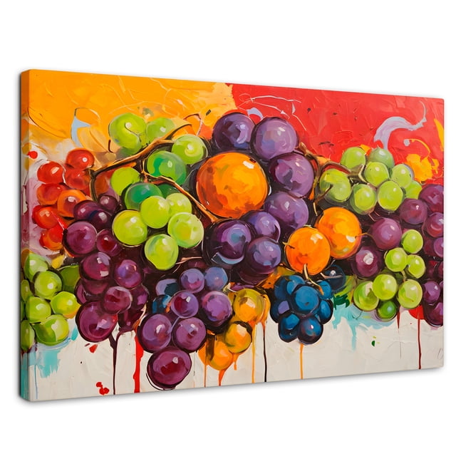 Cuadro Decorativo Canvas Bodegón Con Uvas 90x60 Canvas Revolution