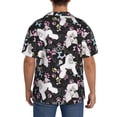 thumbnail image 3 of Uemuo Cute Poodle Dog Pattern Cotton Linen Short Sleeve Shirts,Casual Lightweight Button Down Shirts,Vacation Beach Summer Tops-Large, 3 of 7