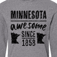 thumbnail image 4 of Inktastic Minnesota Awesome Since 1858 Long Sleeve T-Shirt, 4 of 5