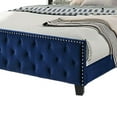 thumbnail image 4 of Agapi California King Bed- Button Tufted- Nailhead Trim- Navy Upholstery, 4 of 6