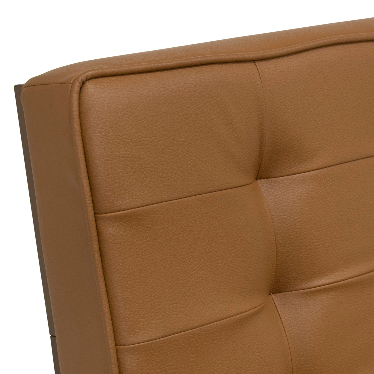 Studio Designs Home Ashlar Plush Tufted Bonded Leather Accent Chair with Woven Webbing Seat - Bronze/Caramel - image 3 of 7