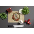 thumbnail image 2 of Dalmatian Christmas Flowers Glass Cutting Board 12 in x 15 in, 2 of 5