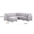 thumbnail image 5 of Lane L Shaped Sectional Sofa- Ottoman- 3 Pillows- Light Gray- 95 Inch, 5 of 5