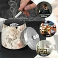thumbnail image 4 of Yayeee Ashtray with Lid for Cigarette Smokeless Stainless Steel Home Ash Holder, Lace and Floral, 4 of 7
