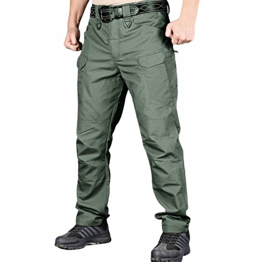 Men's Casual Pants Cotton Camouflage Cargo Combat Work Pockets Long Trousers Lot 