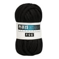 thumbnail image 1 of 30M DIY Knitting Yarn Crochet Yarns Durable Hand Yarn for Carpet, , Cushion, Summer Bag, Blanket Making , Solid Color Black, 1 of 2