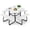 White / 8 Person, variant on Fenbeli 8-Person Square Picnic Table & Bench Set with Umbrella Hole, HDPE Outdoor