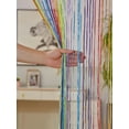 thumbnail image 4 of Nvzi Paquete de 2 cortinas de 39 x 79 pulgadas para puertas, divisores de ambientes, cortinas colgantes con cuentas para puertas de armarios de dormitorios, marrón, 4 of 4