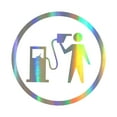thumbnail image 2 of Car Sticker Easy Installation Decoration Fuel Tank Cover Sticker Vinyl Decal for colorful gradient, 2 of 9