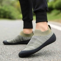 XDDST Women's Walking Shoes Men's Breathable Knit Walking Tennis Gym Slip On Laceless Sneakers Womens Casual Shoes
